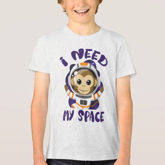 スペース宇宙飛行士モンキーが必要な子供たち トライブレンドTシャツ (正面)