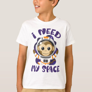 スペース宇宙飛行士モンキーが必要な子供たち Tシャツ