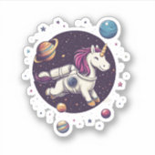 スペース宇宙飛行士ユニコーン (1) シール (正面)