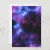 スペース星雲パープルギャラクシー ウェディングインビテーション 招待状 (裏面)