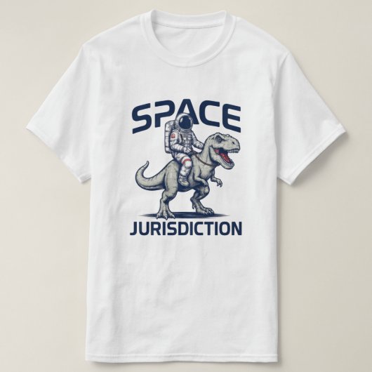 スペース管轄区域 宇宙飛行士+T+レックス+Tシャツ Tシャツ (デザイン正面)
