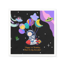 スペース誕生日パーティー ナプキン | ギャラクシーテーマの装飾