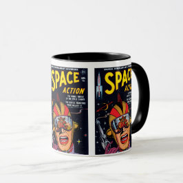 スペース・アクション #2 ビンテージSFコミックブックカバー マグカップ