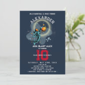 スペース・アストロナウト・スラムダンク・クールキッズ・バスケットボールチーム 招待状 (スタンド正面)