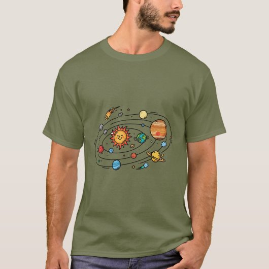 スペース エステティック コズミック ギャラクシー 星 Tシャツ (正面)