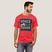 スペース・スクイッド レトロ・ビデオゲーム仲間 Tシャツ (正面フル)