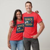 スペース・スクイッド レトロ・ビデオゲーム仲間 Tシャツ (ユニセックス)