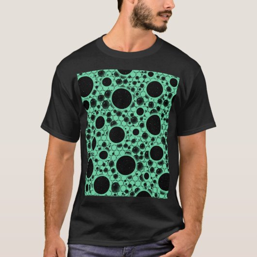 スペース バブル スポット - ミント Tシャツ (正面)