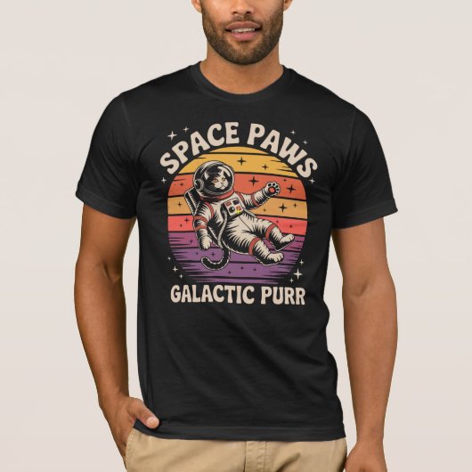 スペース・パウズ - 銀河のゴロゴロ Tシャツ (正面)