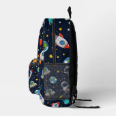 スペース＆宇宙飛行士少年 プリント リュックサック スクール (右)