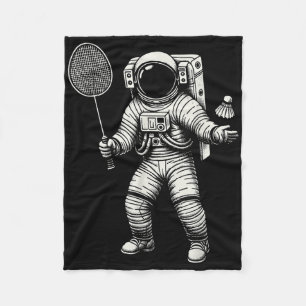 スペース+宇宙飛行士+バドミントン+プレーヤー+シャトル+スポーツ _7 フリースブランケット