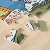 スペース+宇宙飛行士+子供+パズル, オーダーメイド子供用パズル ジグソーパズル (側面)