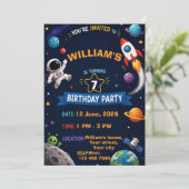 スペース 誕生日 インビテーション キッズ用 | オリジナル (スタンド正面)