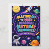 スペース 誕生日 インビテーション キッズ用 | オリジナル (裏面)