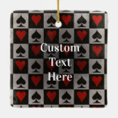 スペードとハートデザインKeepsakeオーナメント セラミックオーナメント (裏面)