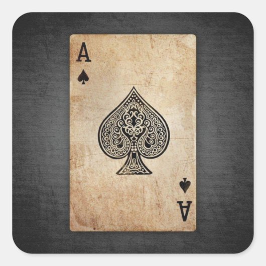 スペードのエースのクッション スクエアシール (正面)