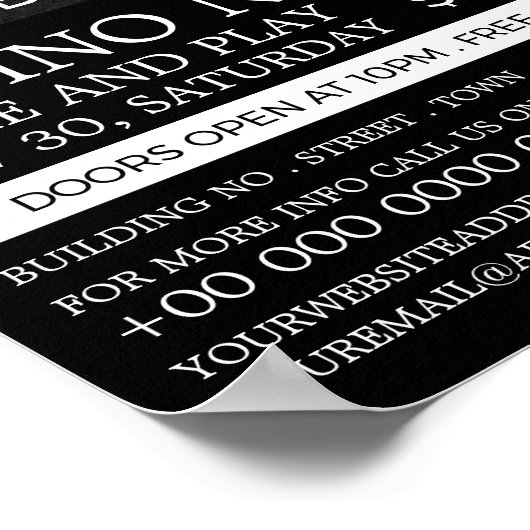 スペードのエース，カジノナイト，ゲーム業界 ポスター (角)