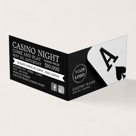 スペードのエース、カジノマネージャー詳細 名刺 (外部)