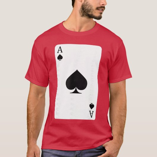 スペードのエース トランプ エース カード ビンテージ Tシャツ (正面)