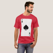 スペードのエース トランプ エース カード ビンテージ Tシャツ (正面フル)