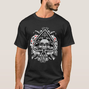 スペードのエース ドクロ トランプ ギャンブラー Tシャツ