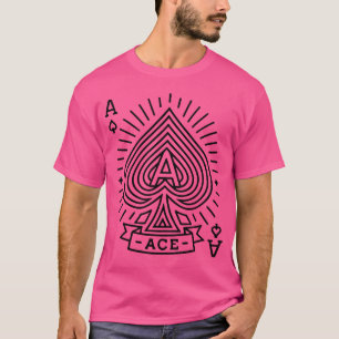 スペードのエース — モノライン・サンバースト・エンブレム Tシャツ