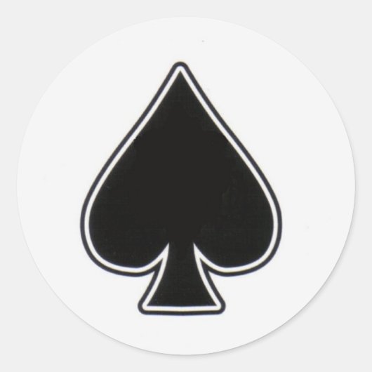 スペードのエース ラウンドシール (正面)