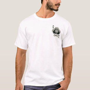 スペードのエース(前部および背部) Tシャツ