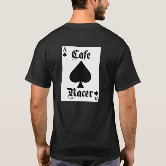 スペードのカフェのレーサーのエース Tシャツ (裏面)