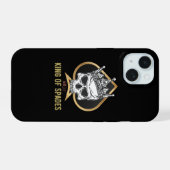 スペードのキング iPhone 15ケース (裏面横)