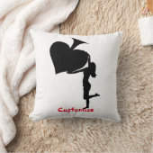 スペードのクイーンホールディングブラックエースサンダー_コーブ クッション (ブランケット)