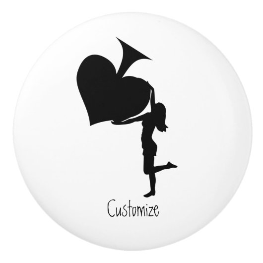 スペードのクイーンホールディングブラックエースサンダー_コーブ セラミックノブ (正面)