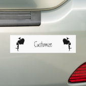 スペードのクイーンホールディングブラックエースサンダー_コーブ バンパーステッカー (車上)