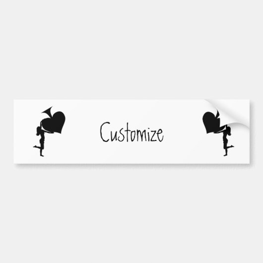 スペードのクイーンホールディングブラックエースサンダー_コーブ バンパーステッカー (正面)