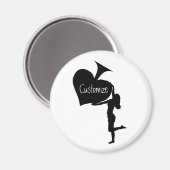 スペードのクイーンホールディングブラックエースサンダー_コーブ マグネット (正面/裏面)