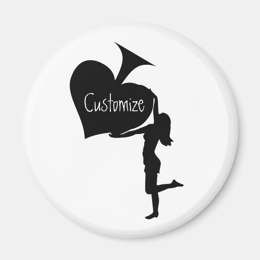 スペードのクイーンホールディングブラックエースサンダー_コーブ マグネット (正面)