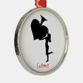 スペードのクイーンホールディングブラックエースサンダー_コーブ メタルオーナメント (右)