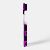 スペードのクイーンiPhoneケース熱いピンク市松模様に色のQoS iPhoneケース (左側面)