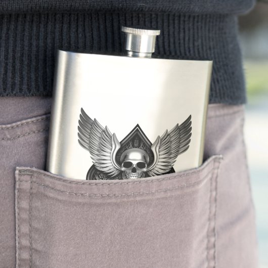 スペードのステンレス鋼のフラスコのスカルのエース フラスク (インサイチュ)