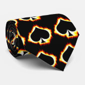 スペードのタイの燃えるようなエース ネクタイ (ロール)