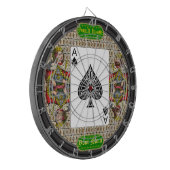 スペードのトランプのポーカーのパーソナライズなエース ダーツボード (正面左)