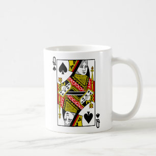 スペードのトランプの女王 コーヒーマグカップ
