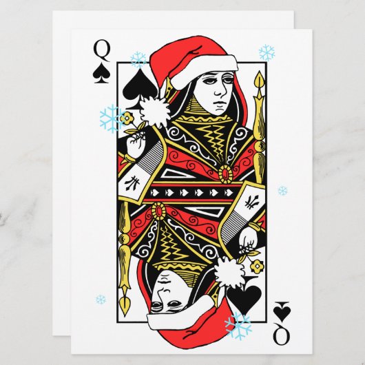スペードのメリークリスマスの女王 シーズンカード (正面/裏面)