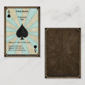 スペードのヴィンテージのエース 名刺 (正面/裏面)