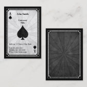 スペードのヴィンテージのエース 名刺 (正面/裏面)