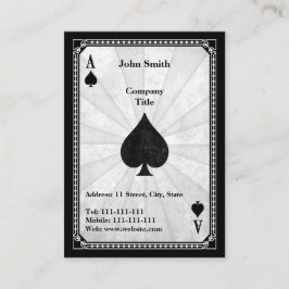 スペードのヴィンテージのエース 名刺