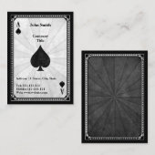 スペードのヴィンテージのエース 名刺 (正面/裏面)