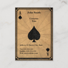 スペードのヴィンテージのエース 名刺