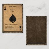 スペードのヴィンテージのエース 名刺 (正面/裏面)