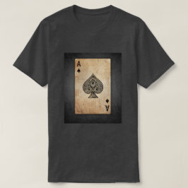 "スペードのヴィンテージエース"の旧式なプリントのTシャツ Tシャツ